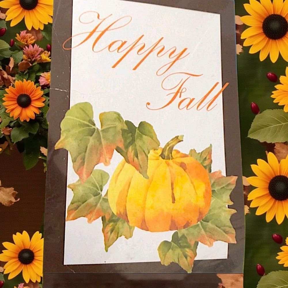 Autumn Fall House Flag NEW Garden Pumpkin Large 28‎ x 39 Halloween Croft Barrow